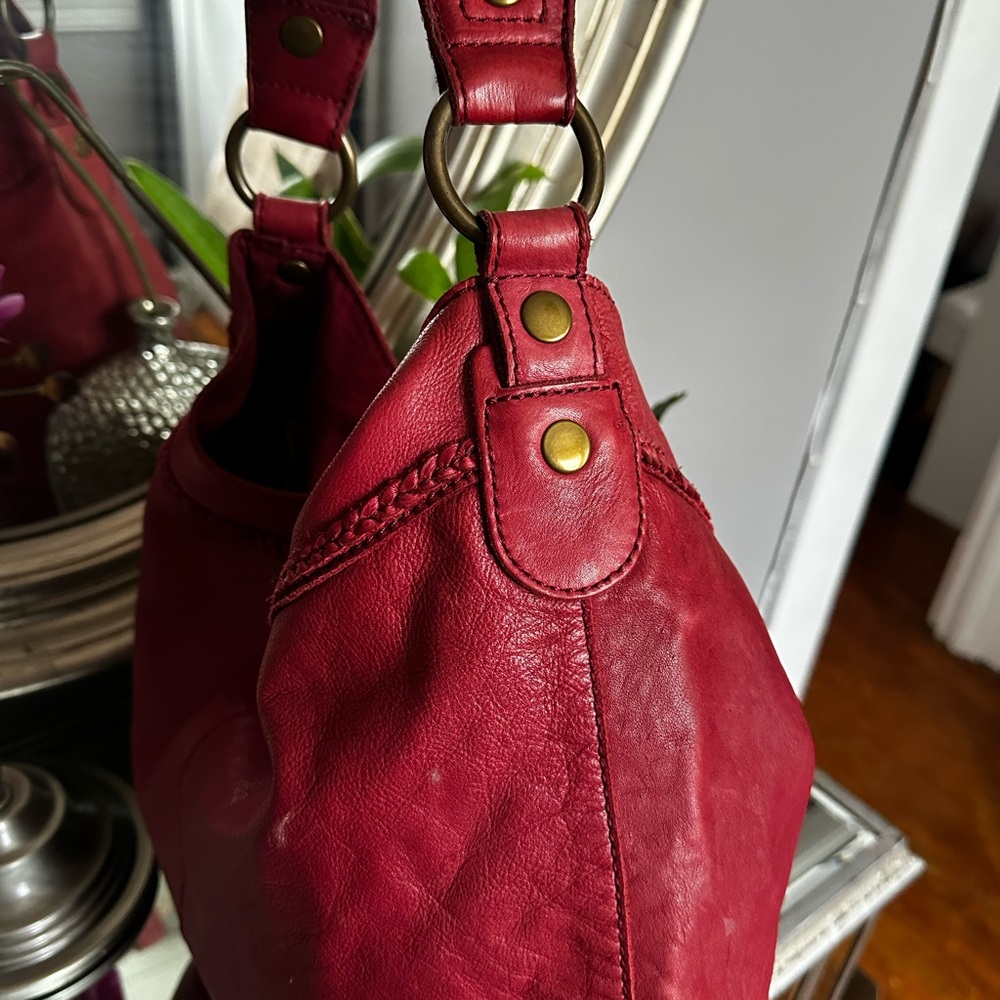 Lucky Brand Burgundy Hobo Bag - Picture 4 of 11